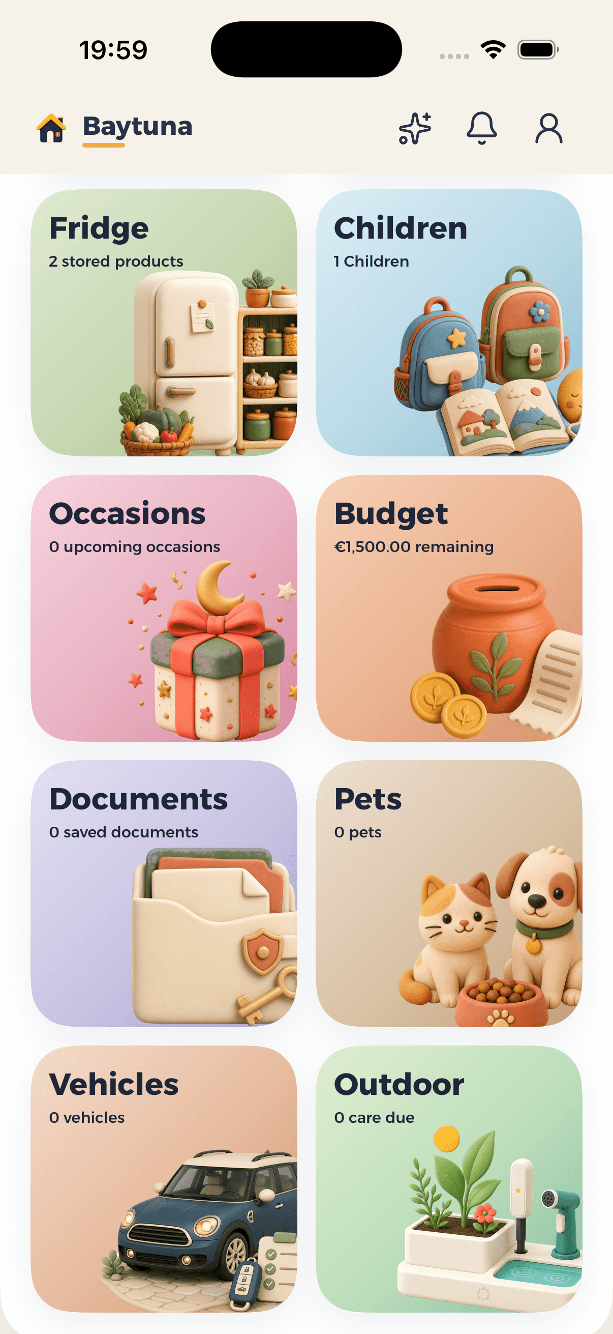 Baytuna illustrated household modules